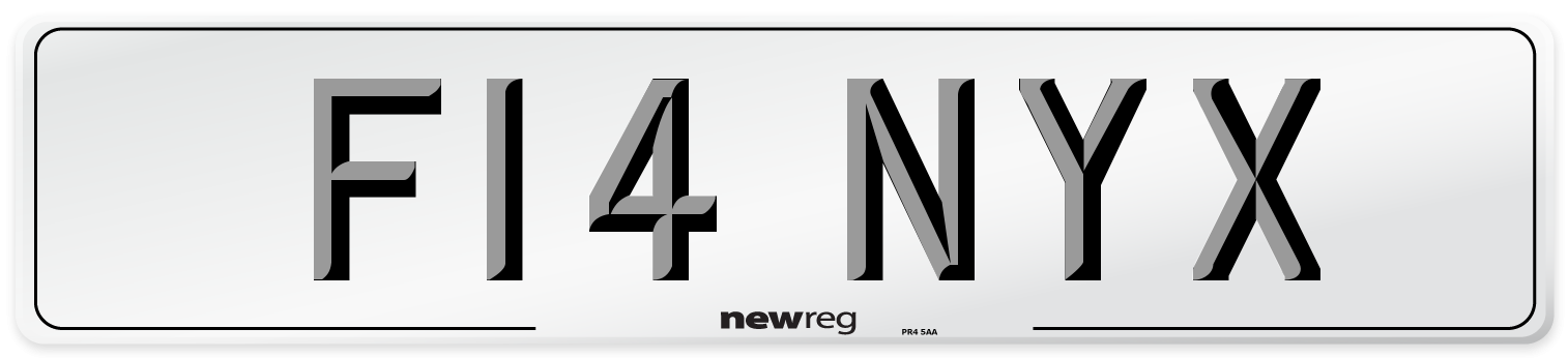 F14 NYX Number Plate from New Reg